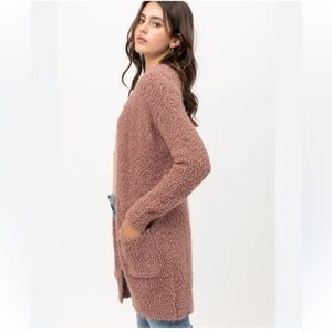 BiBi Women's Pink Cardigan Sweater NWOT